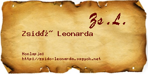 Zsidó Leonarda névjegykártya